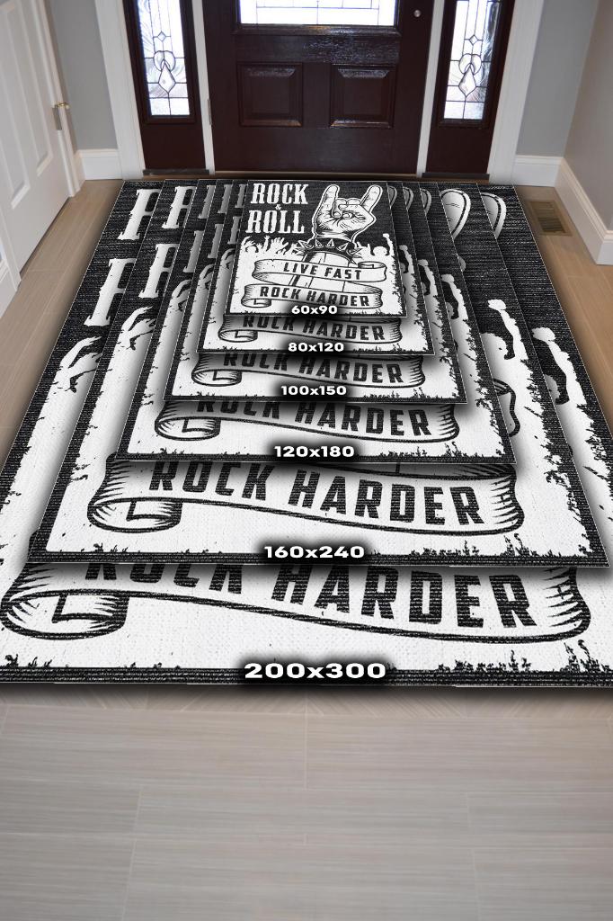 Homshtag Hızlı Yaşa Daha Fazla Salla Renkli Müzisyen Halı Müzsik Severe Hediyelik Halı Rock Halısı