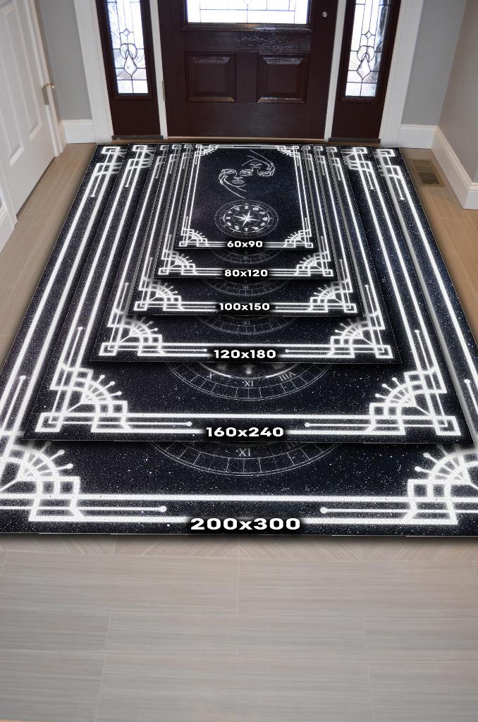 Homshtag İkizler Burcu Astroloji Temalı Halı Burç Halısı İkizler Burcuna Hediye Halı Siyah Renk Halı