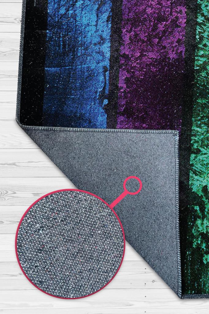 Homshtag Joystick Renkli Oyuncu Halısı Zemini Siyah Renk Gamer Temalı Halı Oyuncuya Hediyelik Halı