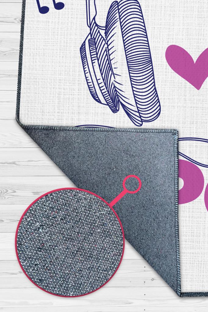 Homshtag K-pop Seven Bir kız Pembe Beyaz Halı Genç Kız Odası Halısı Kpop Sever Hediyelik Halı