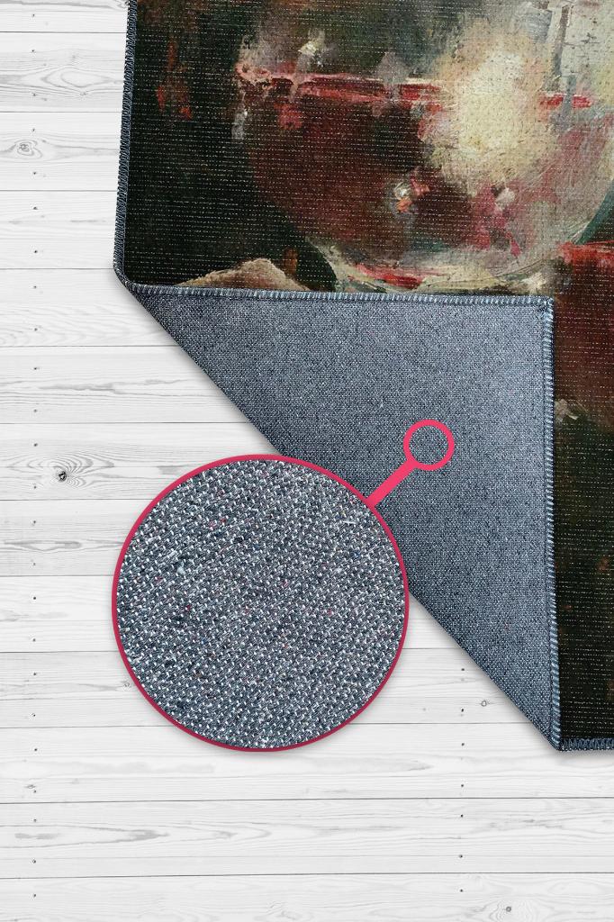 Homshtag Kadeh Sanatı Koyu Renkli Halı Modern Parti Temalı Halı Dokuma Tabanlı Modern Hediyelik Halı