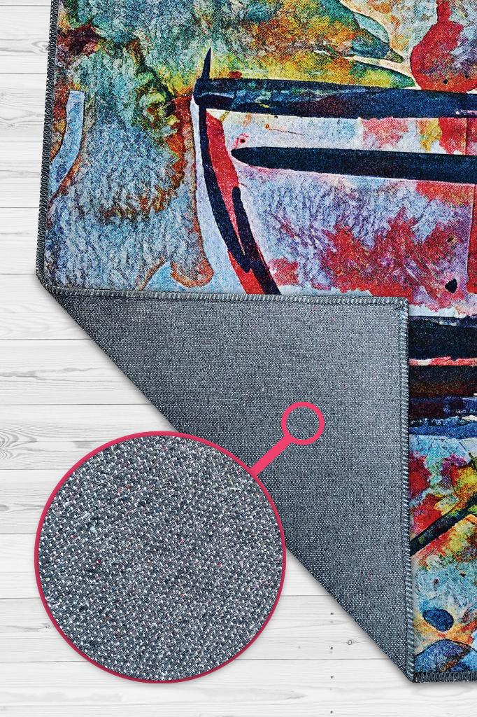 Homshtag Kahve Tablosu Çok Renki Mutfak Halısı Kahve Fiğürlü Sanatsal Halı Modern Genç Odası Halısı