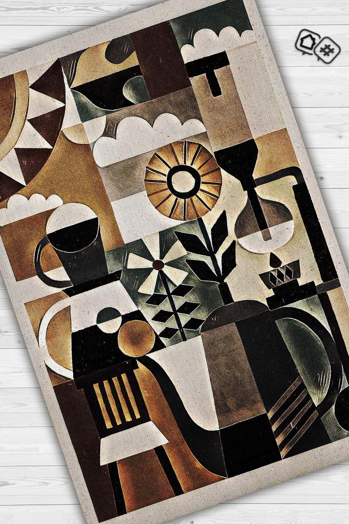 Homshtag Kahveli Hayat Kahverengi Halı Geometrik Mutfak Halısı  Dekoratif Halı Kahve Desenli Halı