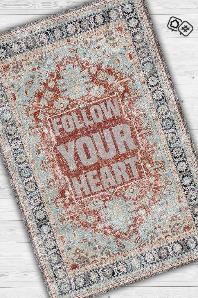 Homshtag Kalbini Dinle Etnik Desenli Halı Geometrik Salon Halısı Çok Renkli Oturma Odası Halısı