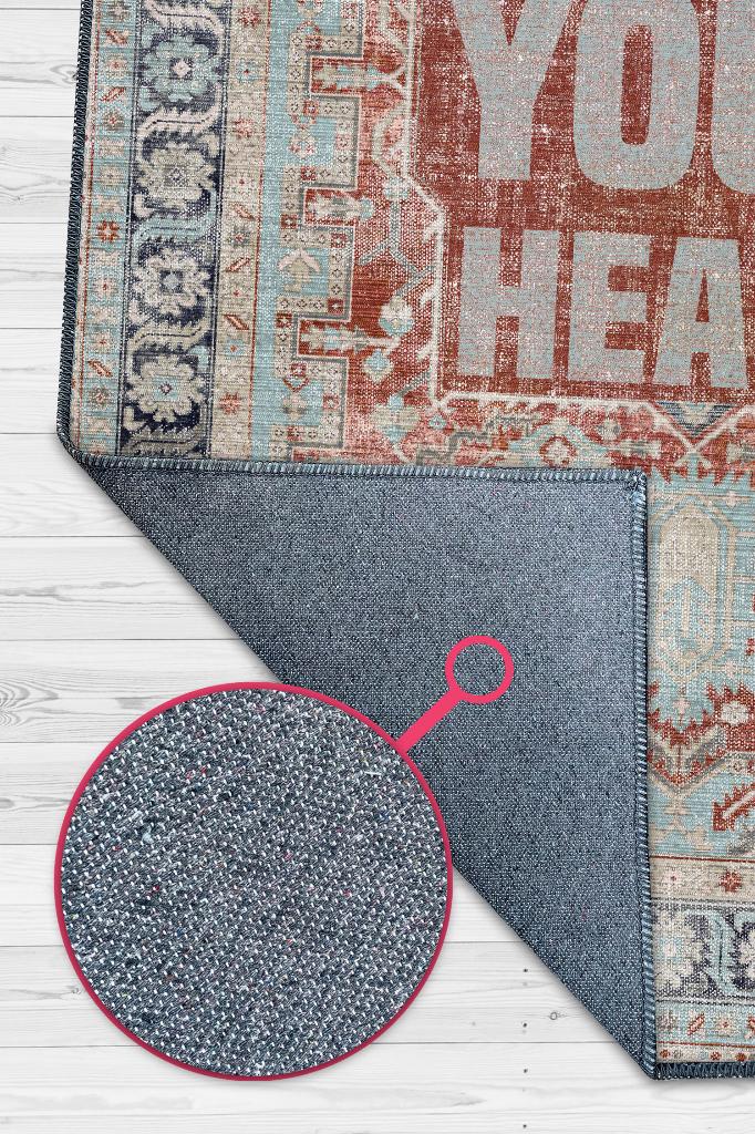 Homshtag Kalbini Dinle Etnik Desenli Halı Geometrik Salon Halısı Çok Renkli Oturma Odası Halısı