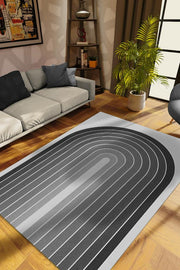 Homshtag Kapılar, Gri Oturma Odası Halısı Minimalist Mutfak Halısı Geometrik Salon Halısı
