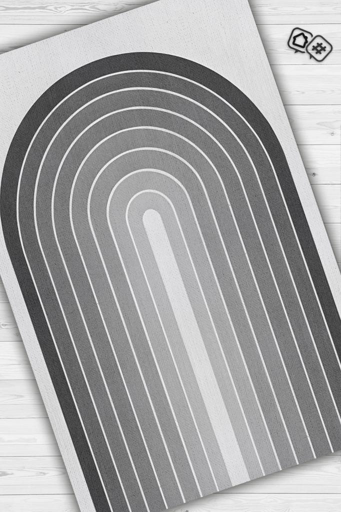 Homshtag Kapılar, Gri Oturma Odası Halısı Minimalist Mutfak Halısı Geometrik Salon Halısı