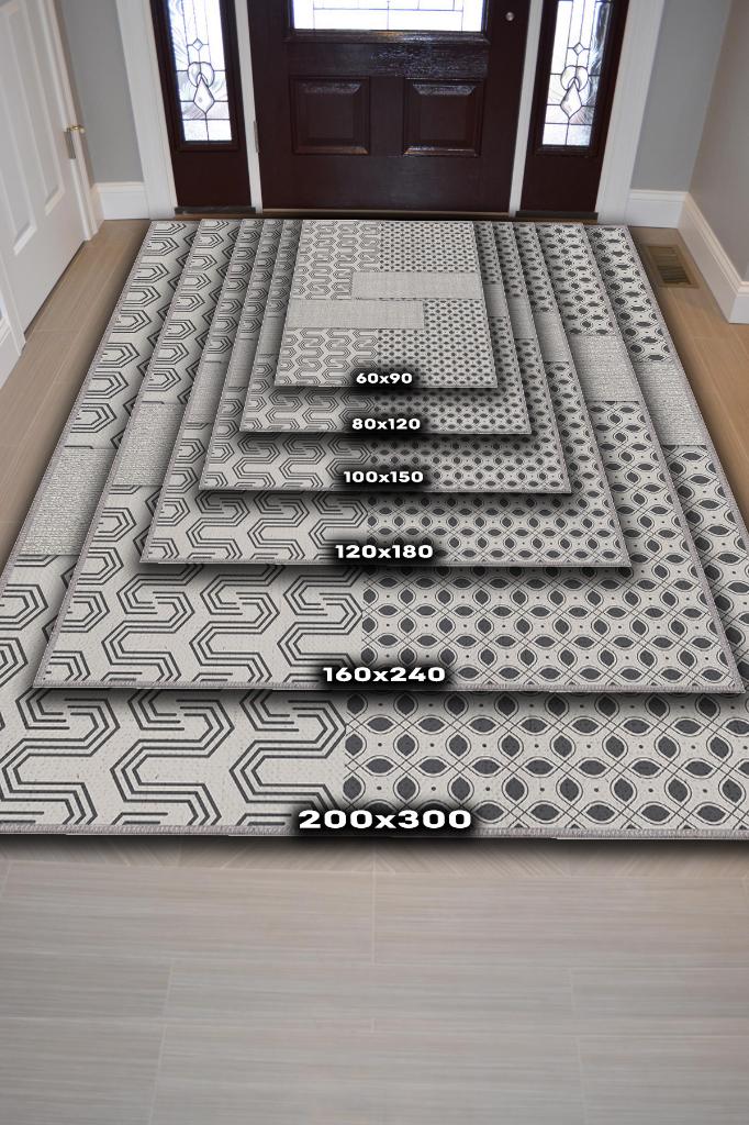 Homshtag Kendini Şımart Etnik Desenli Halı Geometrik Salon Halısı Bej Renkli Oturma Odası Halısı