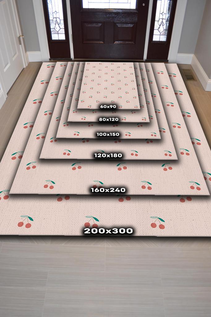 Homshtag Kiraz Kırmızı Halı Minimal Salon Halısı Renkli Mutfak Halısı Tarz Oturma Odası Halı