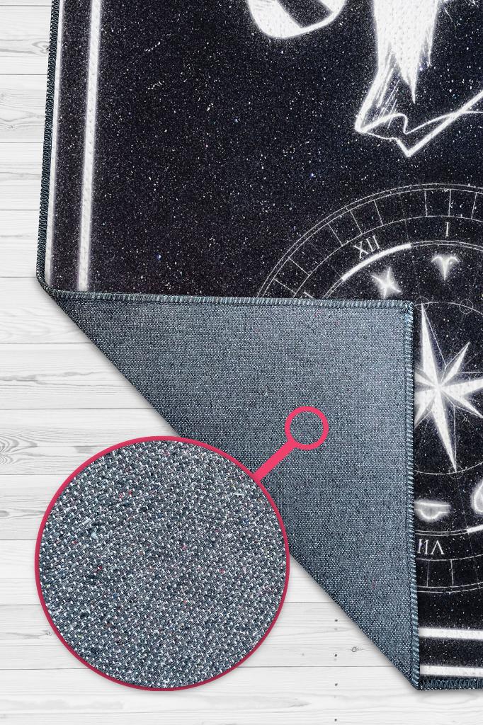 Homshtag Koç Burcu Astroloji Temalı Halı Burç Halısı Koç Burcuna Hediyelik Halı Siyah Renkli Halı