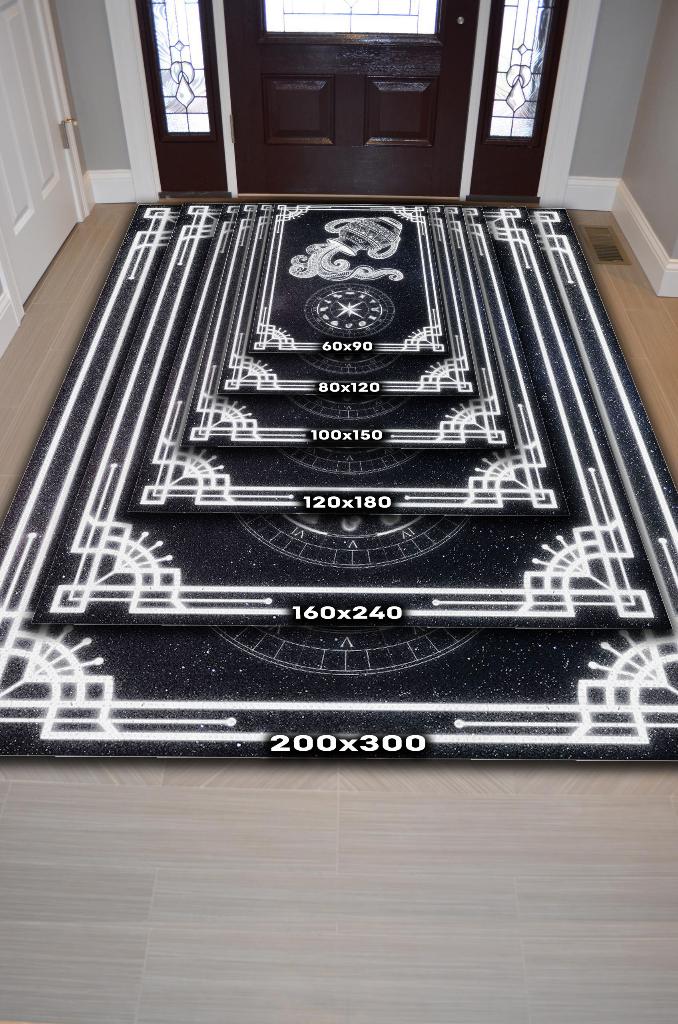 Homshtag Kova Burcu Astroloji Temalı Halı Burç Halısı Kova Burcuna Hediyelik Halı Siyah Renk Halı