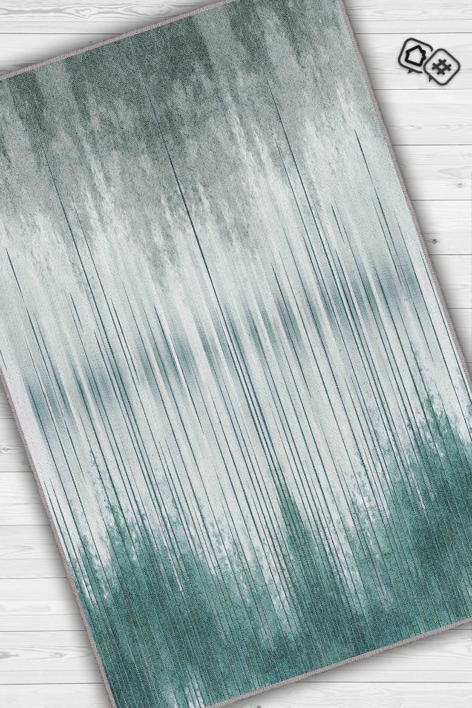 Homshtag Küçük Şeyler Gri Mavi Renkli Halı Çizgili Gölgeli Oturma Odası Halısı Minimal Salon Halı