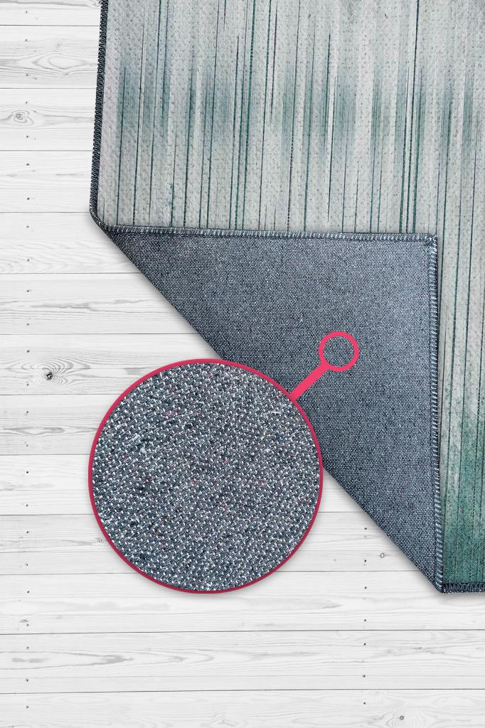 Homshtag Küçük Şeyler Gri Mavi Renkli Halı Çizgili Gölgeli Oturma Odası Halısı Minimal Salon Halı