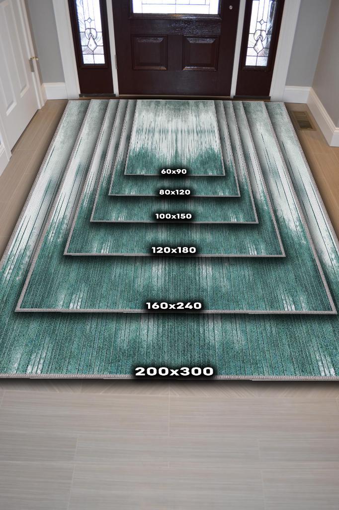 Homshtag Küçük Şeyler Gri Mavi Renkli Halı Çizgili Gölgeli Oturma Odası Halısı Minimal Salon Halı