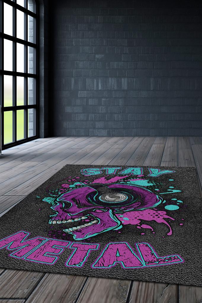 Homshtag Metal Rug, Colorful Carpet, Metal Music Lover Rug, Gift Musician Rug