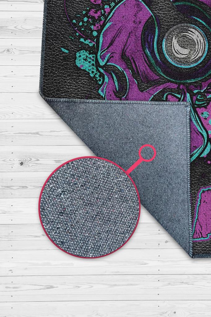 Homshtag Metalde Kal Çok Renkli Halı Metal Müzik Sever Halısı Hediyelik Müzisyen Halısı