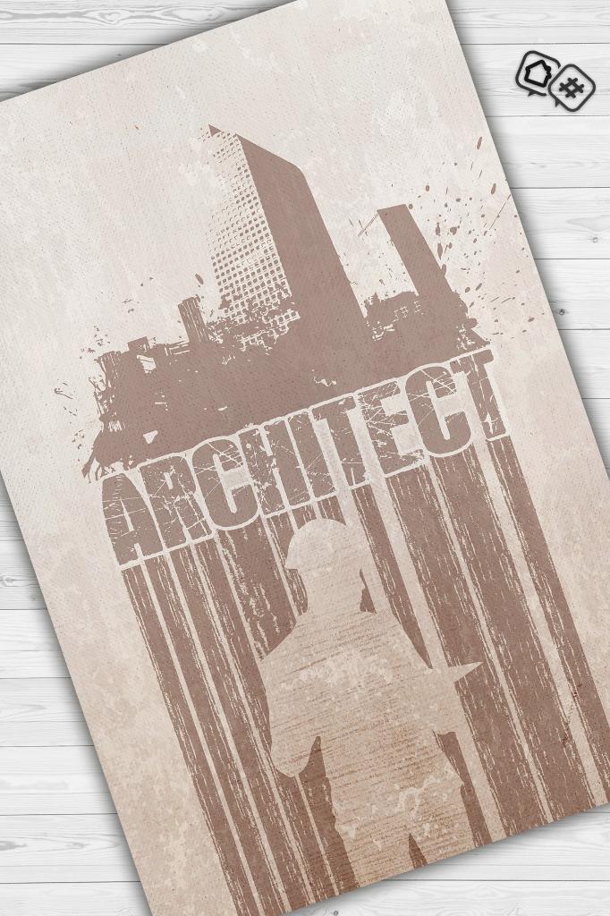 Homshtag Mimar Gri Renkli Mimar Tasarımlı Halı Mimar Ofisine Halı Açık Renk Hediyelik Mimar Halısı