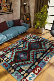 Homshtag Minnetarlık Etnik Desenli Halı Geometrik Salon Halısı Çok Renkli Oturma Odası Halısı