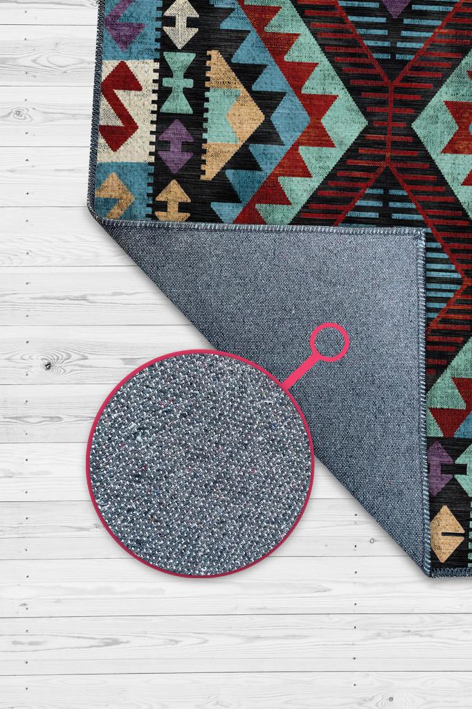 Homshtag Minnetarlık Etnik Desenli Halı Geometrik Salon Halısı Çok Renkli Oturma Odası Halısı