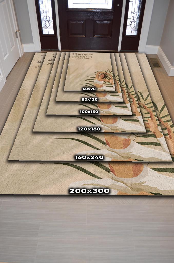 Homshtag Architect of Happiness Meditation Blue Grey Rug Vintage Rug, Yoga Rug, Spiritual Rug