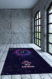 Homshtag Müzik Bağımlısı Art Müzik Halısı Koyu Renkli Müzik Halısı Ritim Figürlü Renkli Modern Halı