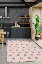 Homshtag Nar Desenli Kırmızı Halı Minimal Salon Halısı Renkli Mutfak Halısı Tarz Oturma Odası Halı