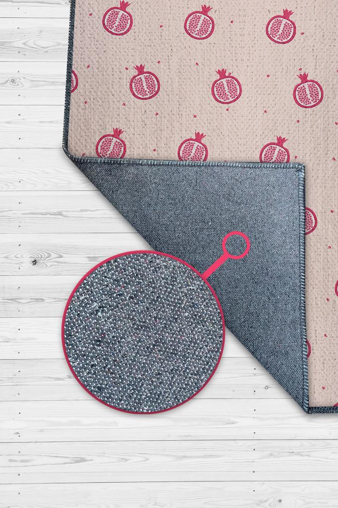 Homshtag Nar Desenli Kırmızı Halı Minimal Salon Halısı Renkli Mutfak Halısı Tarz Oturma Odası Halı