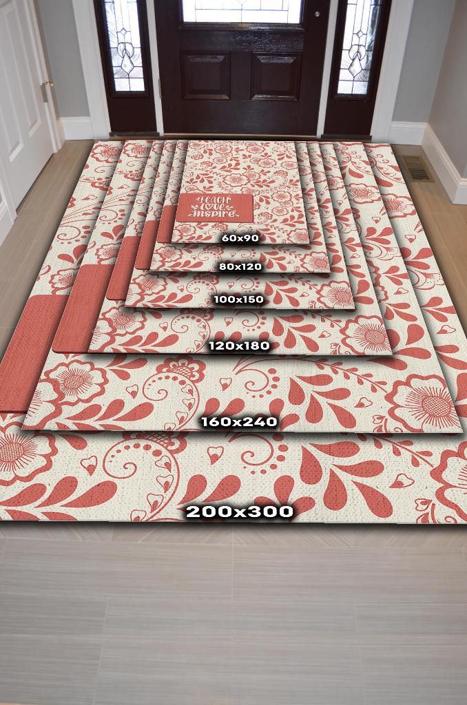 Homshtag Öğret Sev İham Ver Halısı Çok Renkli Öğretmen Halısı Özel Tasarım Öğretmene Hediye Halı