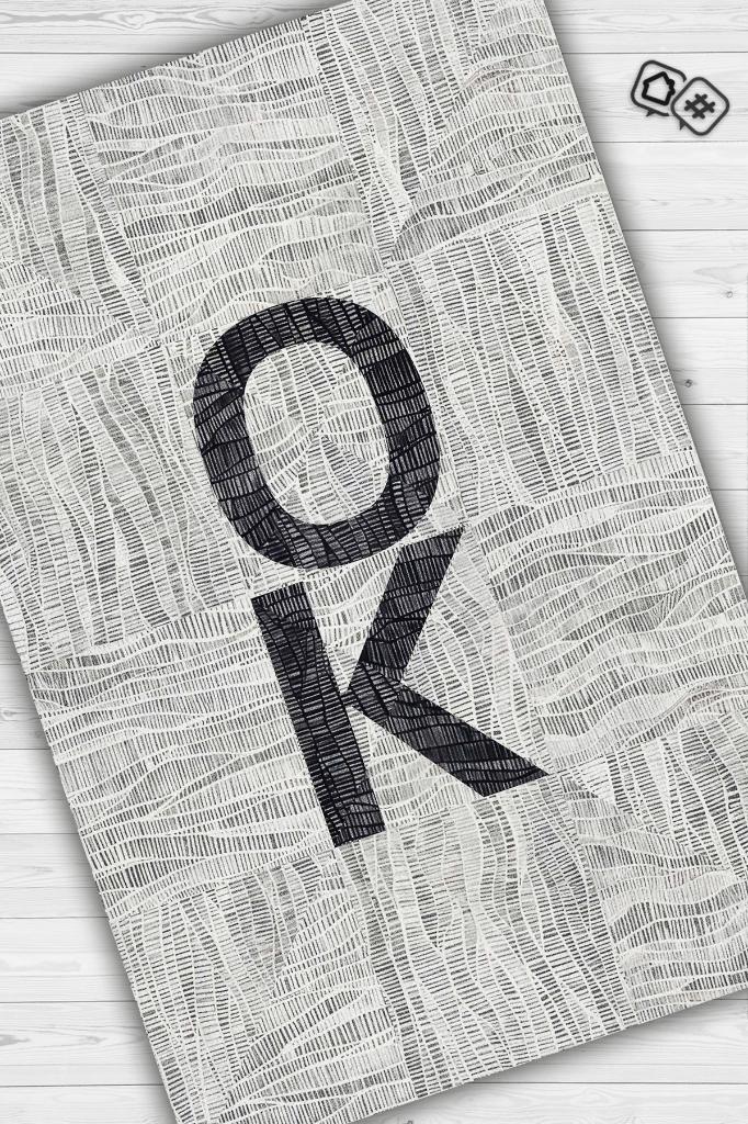 Homshtag Ok Gri Renkli Halı Geometrik Oturma Odası Halısı Minimal Salon Halı Çizgili Yazılı Halı