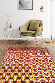 Homshtag Olumlu Ol Etnik Desenli Halı Geometrik Salon Halısı Çok Renkli Oturma Odası Halısı