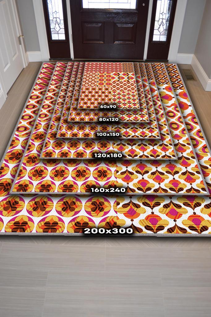 Homshtag Olumlu Ol Etnik Desenli Halı Geometrik Salon Halısı Çok Renkli Oturma Odası Halısı