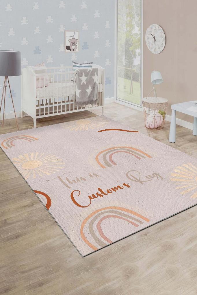 Homshtag Onun Halısı Kişiye Özel Kişiselleştirilebilir Dokuma Tabanlı Yıkanabilir Dekoratif Ev Halısı