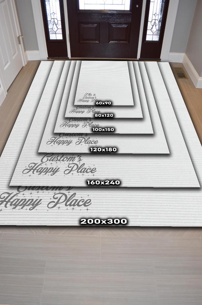 Homshtag Onun Mutlu Yeri Kişiye Özel Kişiselleştirilebilir Dokuma Tabanlı Yıkanabilir Çocuk Halısı