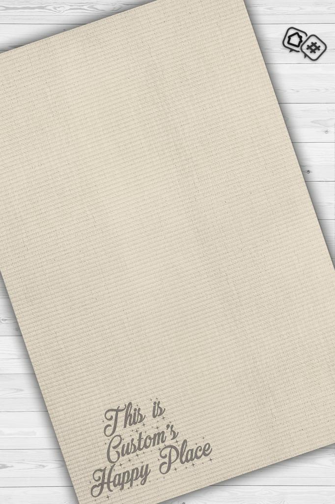 Homshtag Onun Mutlu Yeri Kişiye Özel Kişiselleştirilebilir Dokuma Tabanlı Yıkanabilir  Ev Halısı