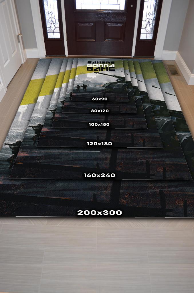 Homshtag Oynamaya Devam Çok Renkli Oyuncu Halısı Gamer Temalı Halı Modern Oyuncuya Hediye Halı