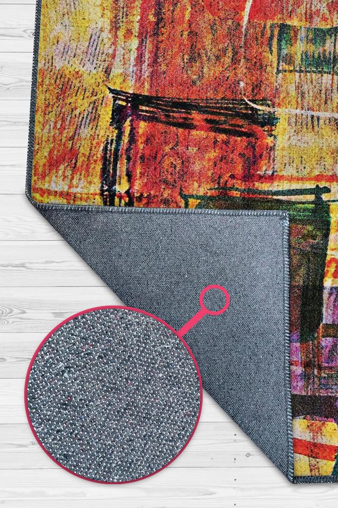 Homshtag Pastel Boho Çok Renkli Mutfak Halısı Soyut Salon Halısı Geometrik Desenli Özel Tasarım Halı