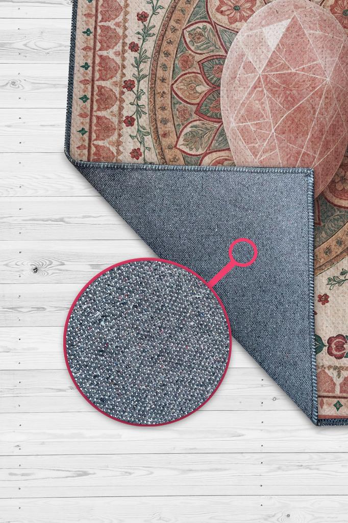 Homshtag Pembe Kuvars Taşı Halısı Pembe Renkli Aura Taşı Enerji Spiritüel Temalı Modern Halı