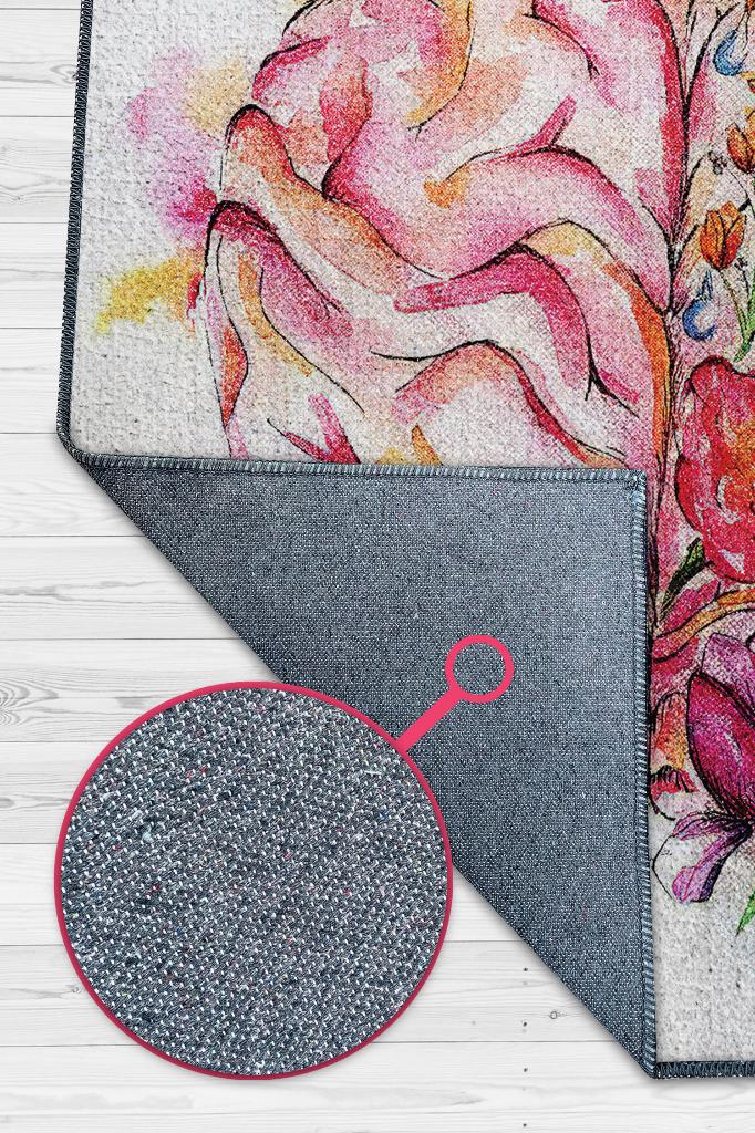 Homshtag Pozitif Ol Hayatını Değiştir Pamuklu Dokuma Tabanlı Yıkanabilir Kaymaz Dekoratif Halı