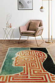 Homshtag Psikolog Yolu Gösterir Pamuklu Dokuma Tabanlı Yıkanabilir Kaymaz Dekoratif Halı