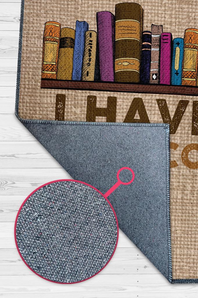 Homshtag Raf Kontrolüm Yok Bej Renkli Kitap Sever Halısı Okuma Sever Çalışma Odası Halısı