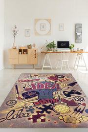 Homshtag Renkli Halı Modern Özel Tasarım Ofis Halısı Dijital Baskı Çok Renkli Home Office Halı