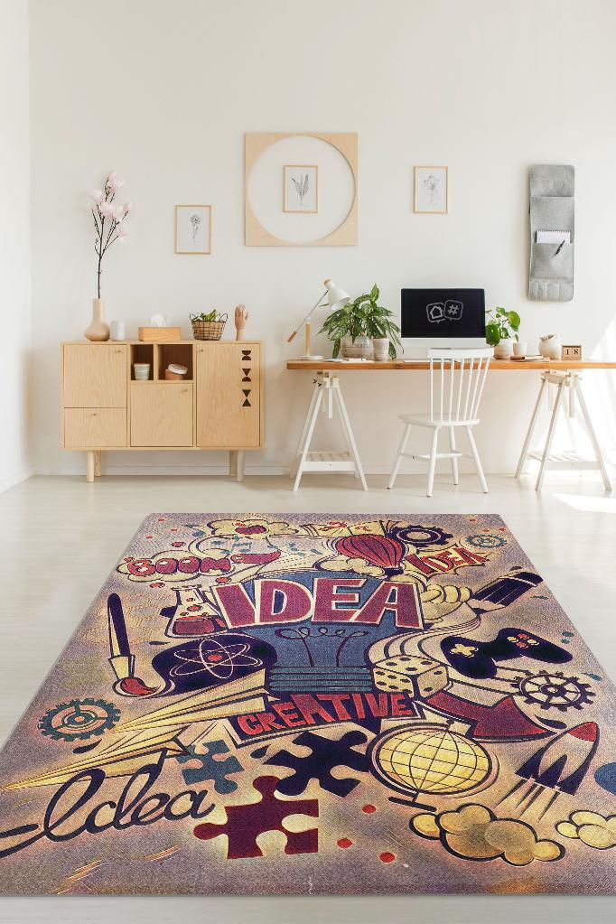 Homshtag Renkli Halı Modern Özel Tasarım Ofis Halısı Dijital Baskı Çok Renkli Home Office Halı