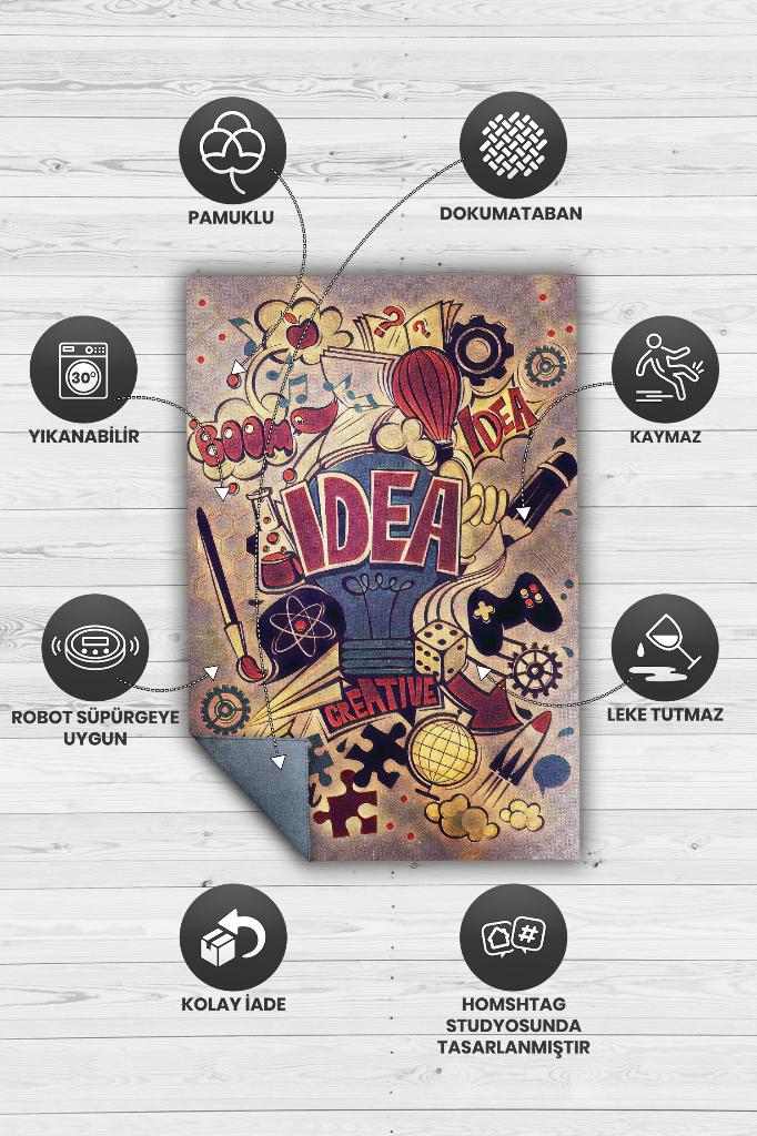 Homshtag Renkli Halı Modern Özel Tasarım Ofis Halısı Dijital Baskı Çok Renkli Home Office Halı