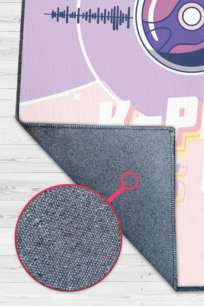Homshtag Just K-pop Multicolored Pink Purple Kpop Lover Teen Room Rug ...