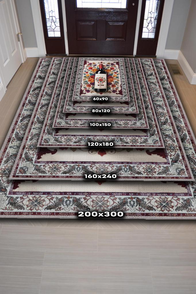 Homshtag Şarap Temalı İsimli Kişiye Özel İsim Yazılabilen 14 Şubat Seviliye Özel Halı Çiçekli Halı