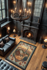 Homshtag Şehirlerde Barselona Temalı Dijital Baskılı Yıkanabilir Pamuk Tabanlı Barsolena Temalı Halı