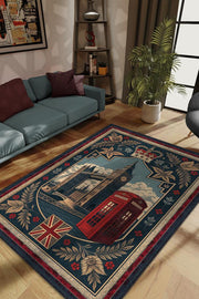 Homshtag Şehirlerde New York Temalı Dijital Baskı Yıkanabilir Pamuk Tabanlı New York  Temalı Halı