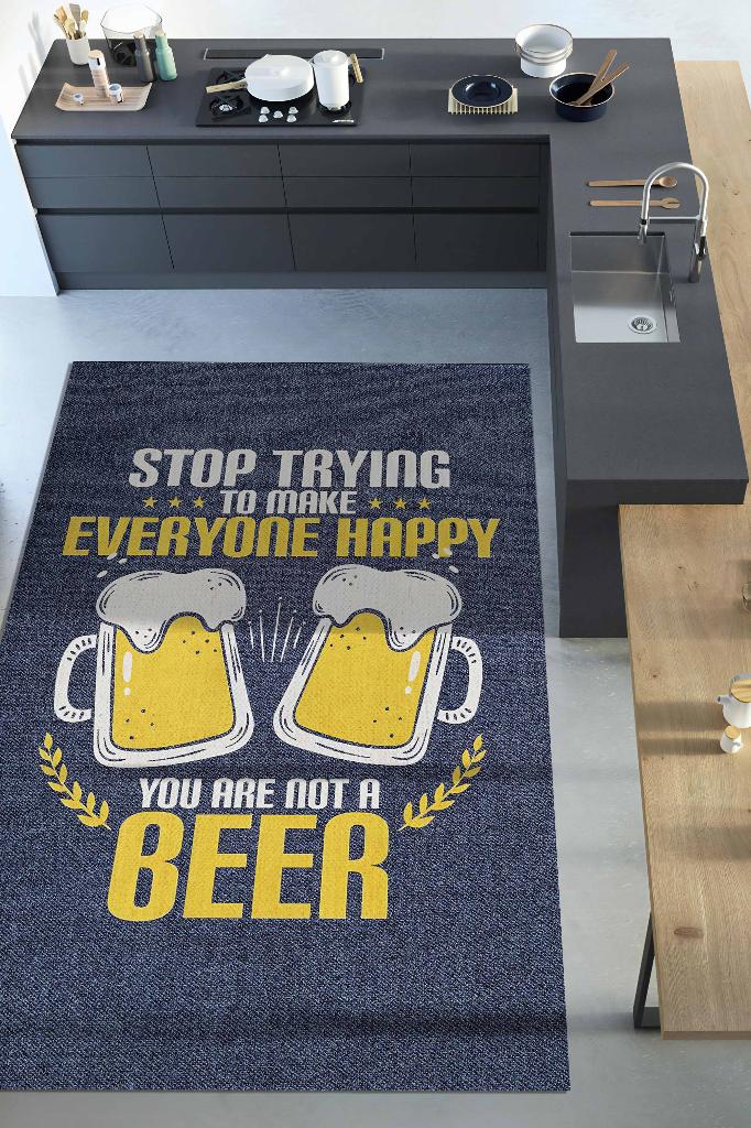 Homshtag You Are Not Beer Blue and Yellow Party Carpet Party Themed Gift Design Rug