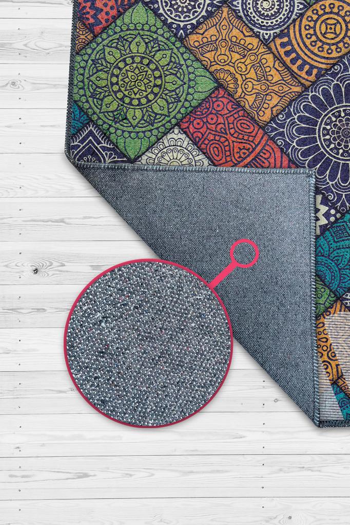 Homshtag Sevgi Gereken Yer Etnik Desenli Salon Halısı Modern Oturma Odası Halısı Çok Renkli Halı