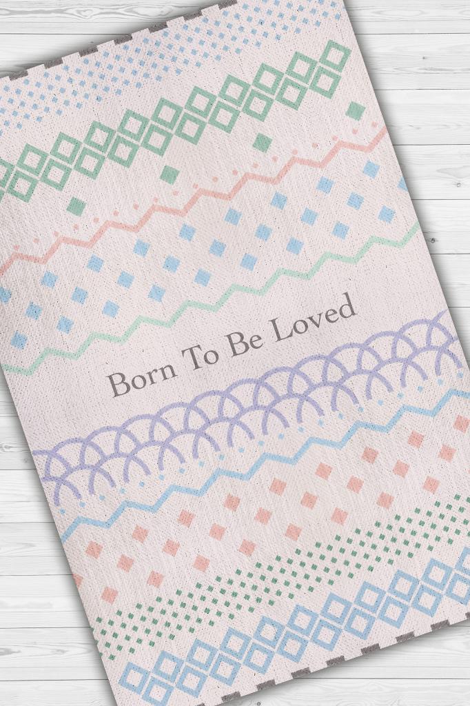 Homshtag Sevilmek İçin Doğdu Açık Renkli Çocuk Odası Halısı Minimal Çocuk Halıs Geometrik Halı